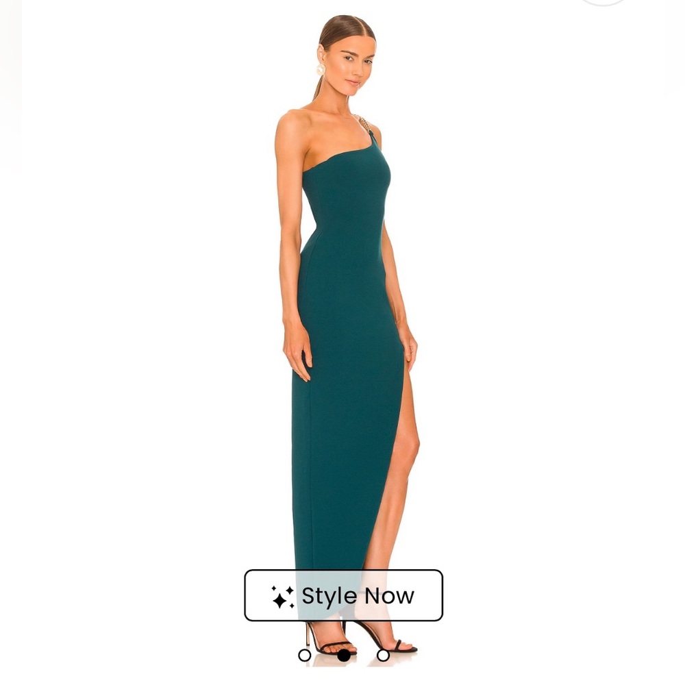 Nookie Green Strapless Bodycon Dress with Slit
